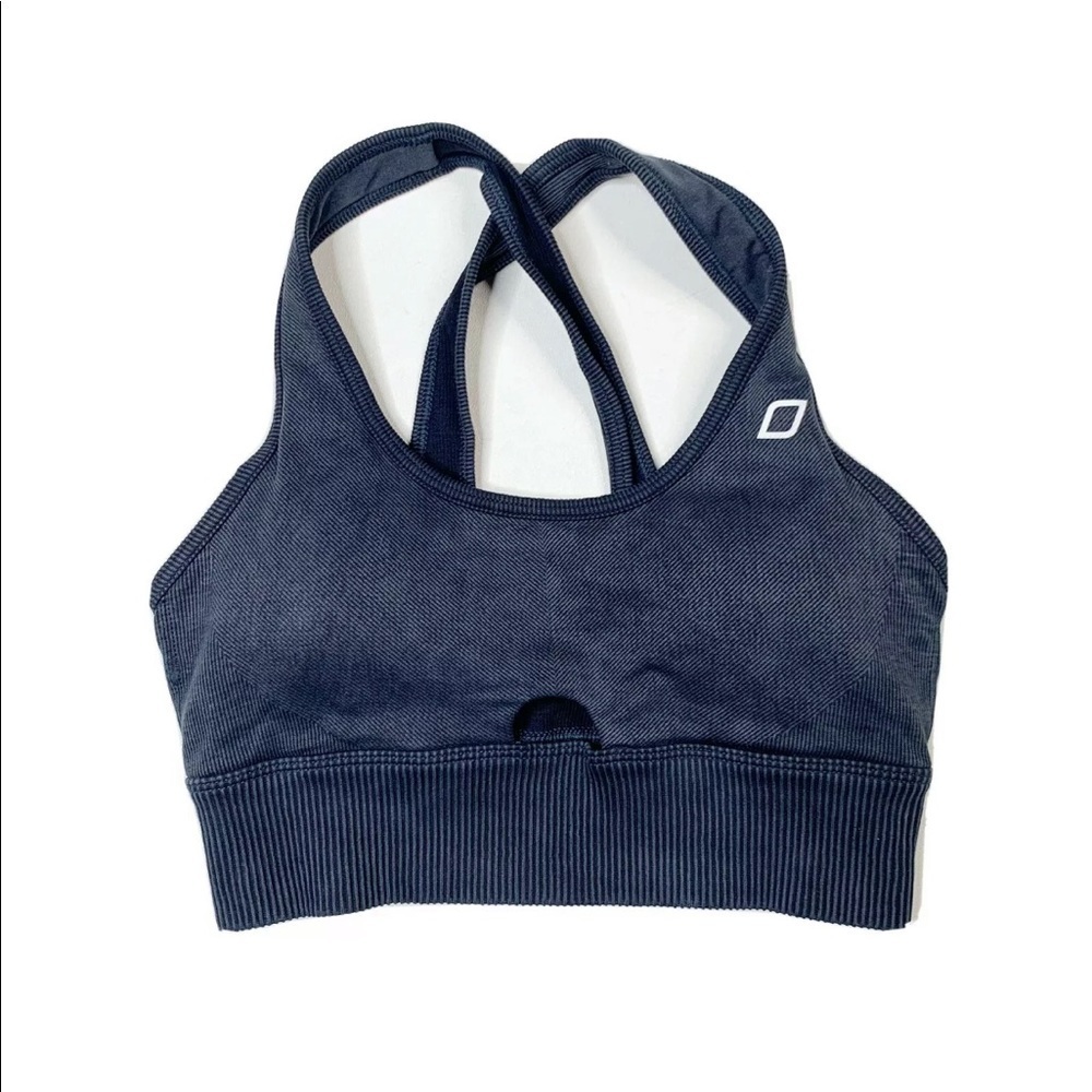 Lorna Jane Sports Bra Keyhole Grey Size XXS